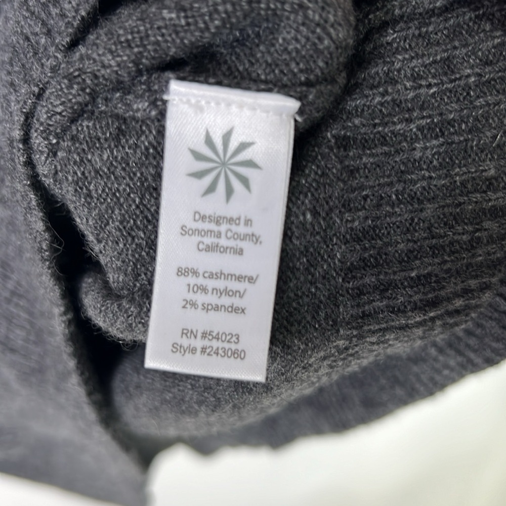 ATHLETA WOMEN’S ADI MUDRA CASHMERE BLEND SWEATER TUNIC  DRESS HEATHER GRAY SZ M - Picture 6 of 6